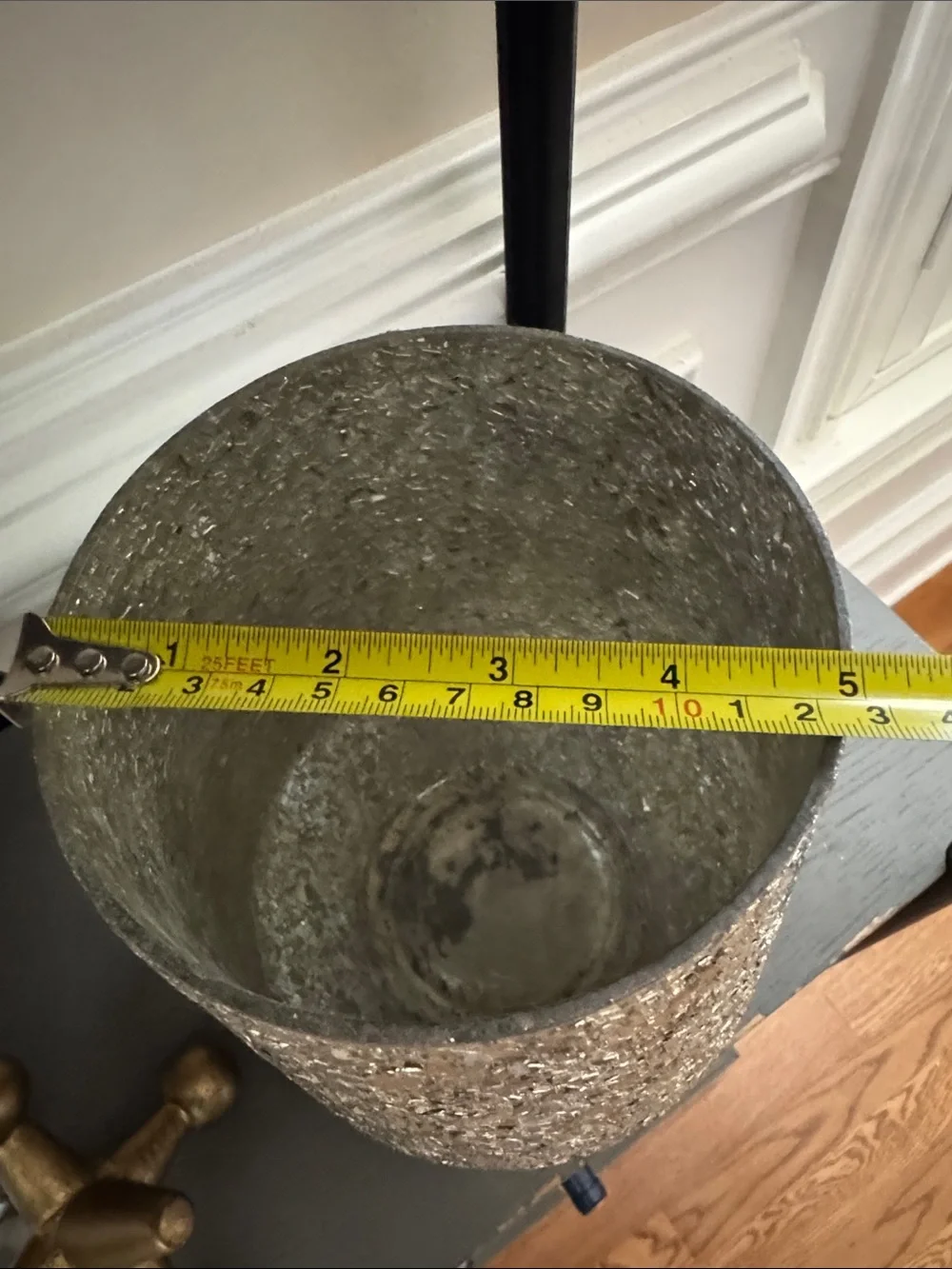 Gold Mosaic crushed mirror Vase